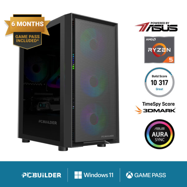 PCBuilder Ryzen 5 5600XT PATHFINDER Windows 11 Gaming PC