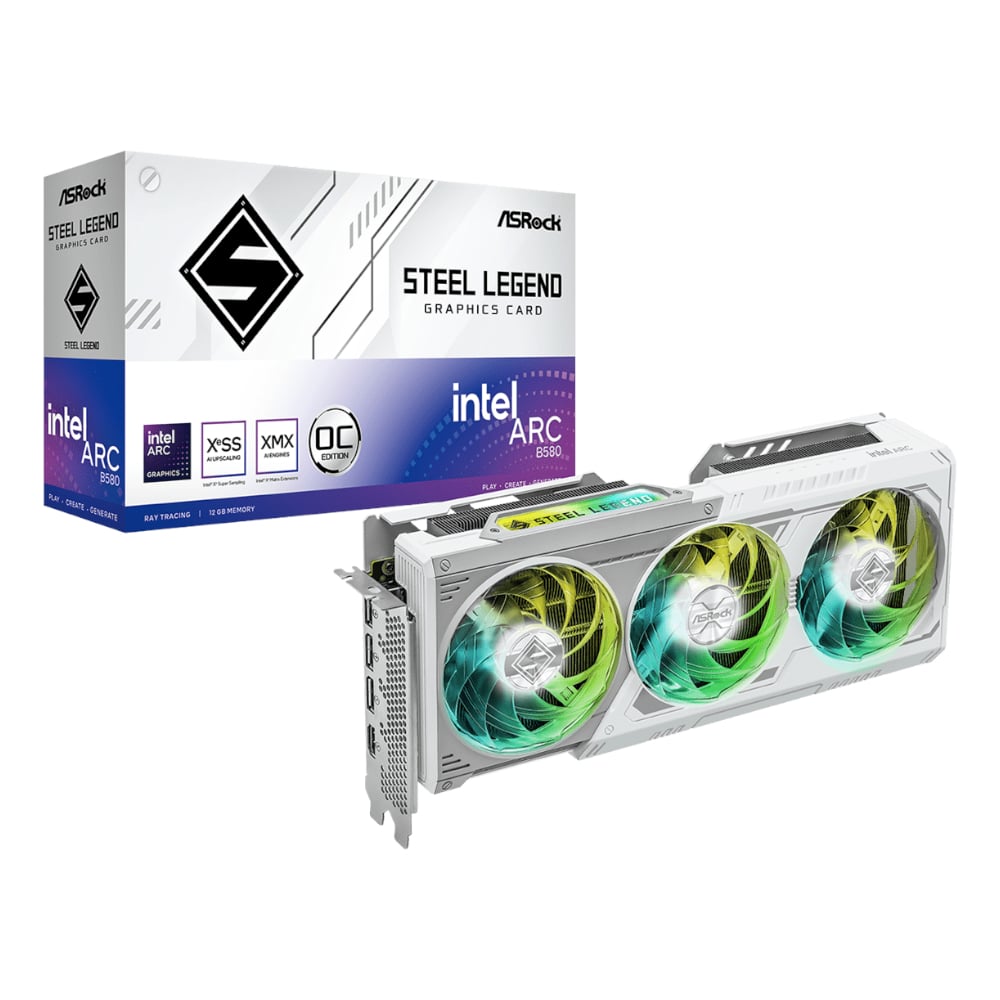 ASRock Intel Arc B580 Steel Legend OC 12GB GDDR6