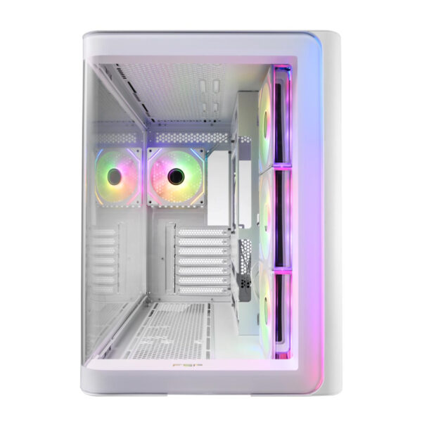 FSP M580 ARGB ATX Mid Tower Gaming Chassis - White - Syntech