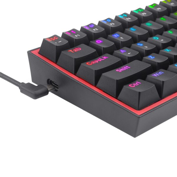 Redragon K617 FIZZ 60% Wired RGB Gaming Keyboard - Black - Syntech
