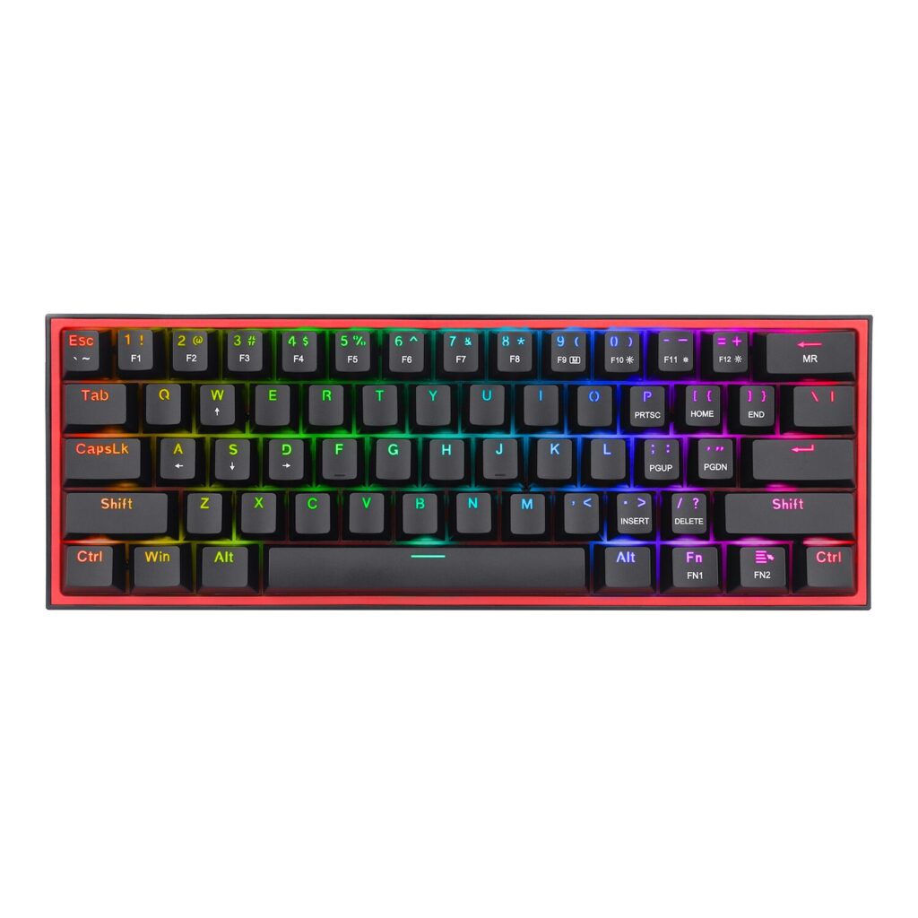 Redragon K616 FIZZ Pro 61-Key RGB Mechanical Gaming Keyboard – Black (60%, RGB, Wireless/Wired, Hot-Swappable) - Image 7