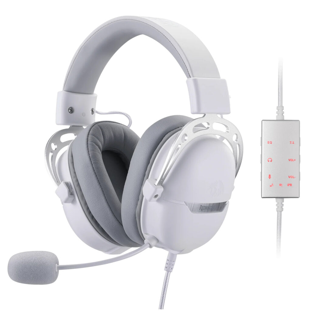 REDRAGON Over-Ear AURORA Gaming Headset - White - Image 4
