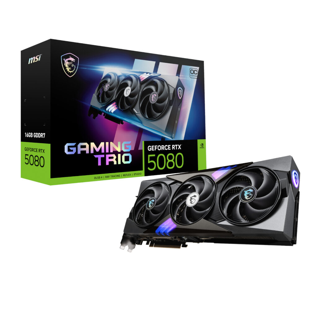 MSI GeForce RTX 5080 GAMING TRIO OC 16G Graphics Card - Image 2