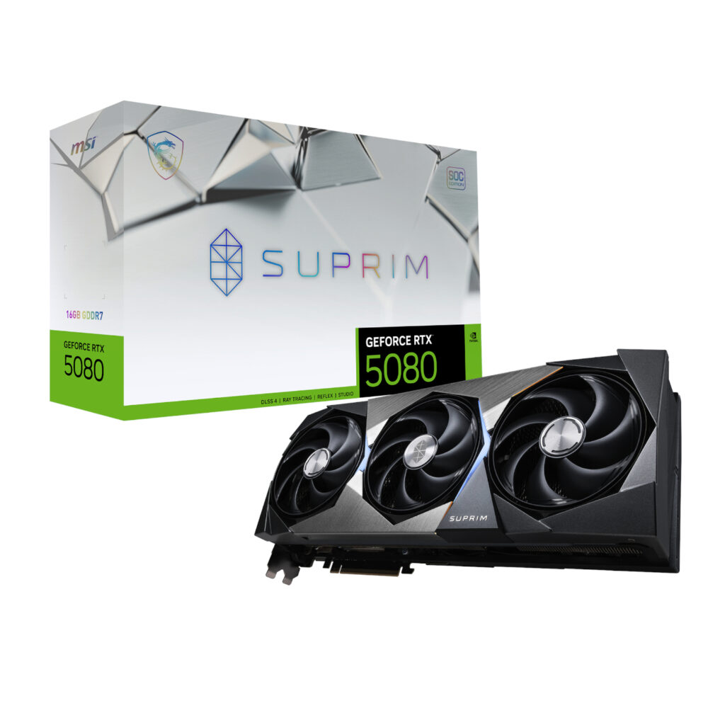 MSI GeForce RTX 5080 SUPRIM SOC 16G Graphics Card - Image 3