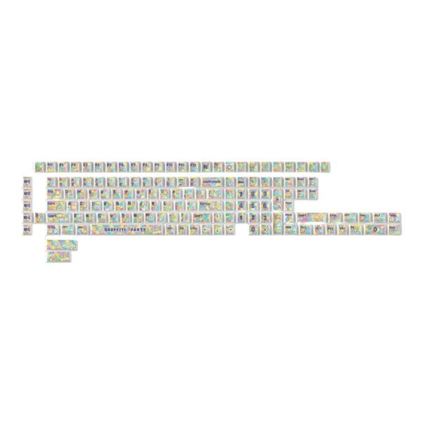 Keychron Graffiti Party – Cherry Profile Dye-Sub PBT Full Keycap Set (140 Keys, MX-Compatible)