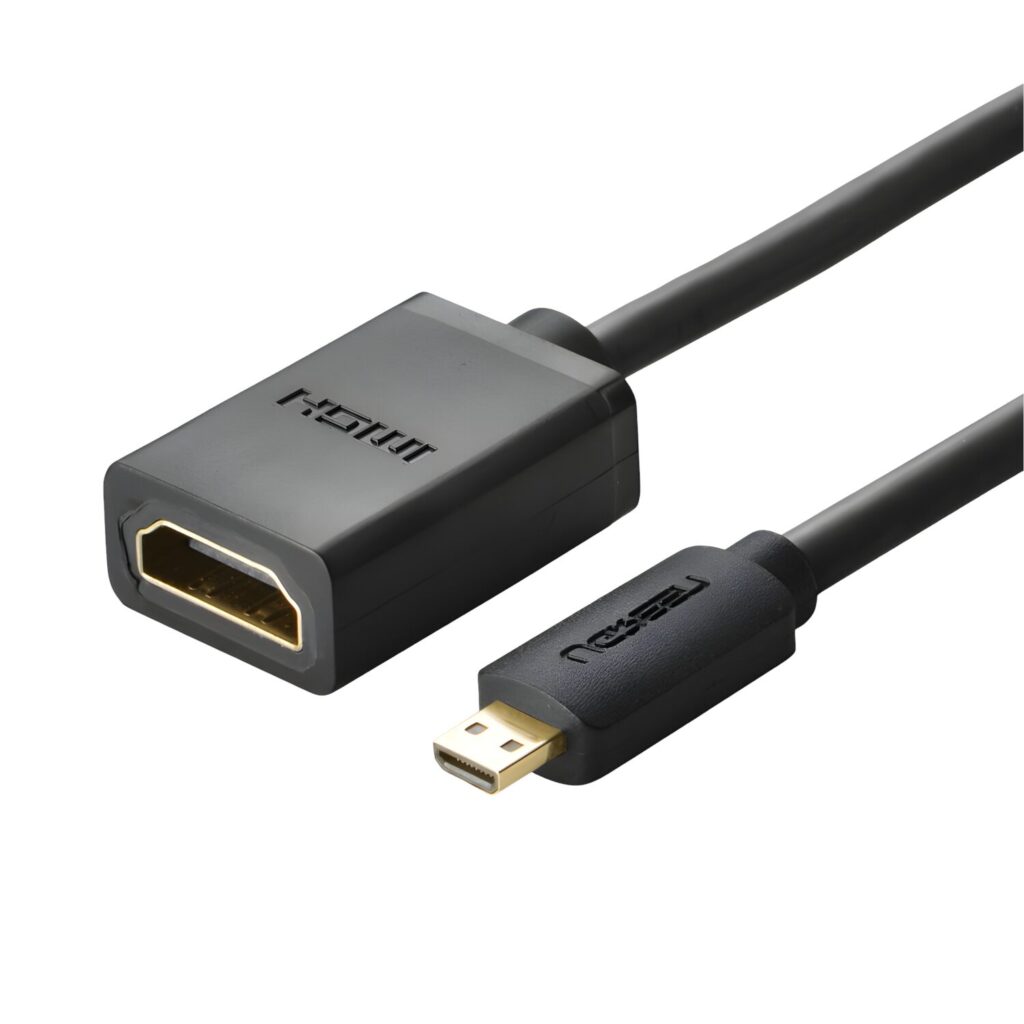 UGREEN 20134-20134 Micro HDMI Male to HDMI Female Adapter - Black - Image 1