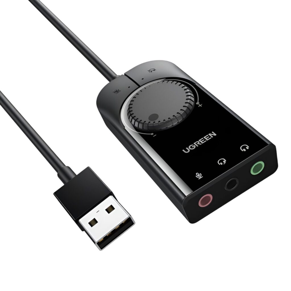 UGREEN CM129-40964 USB-A to 3.5mm External Stereo Sound Adapter - Black - Image 2