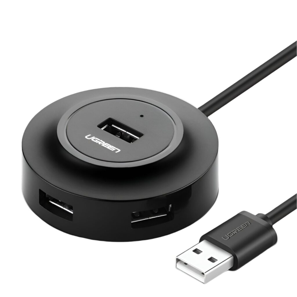 UGREEN 4-IN 1 USB 2.0 Hub (20777) - Black - Image 1