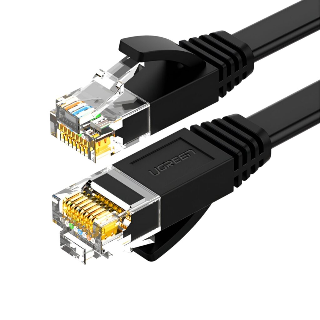 UGREEN NW102 Cat6 U/UTP Flat Ethernet Cable 1m - Black - Image 2