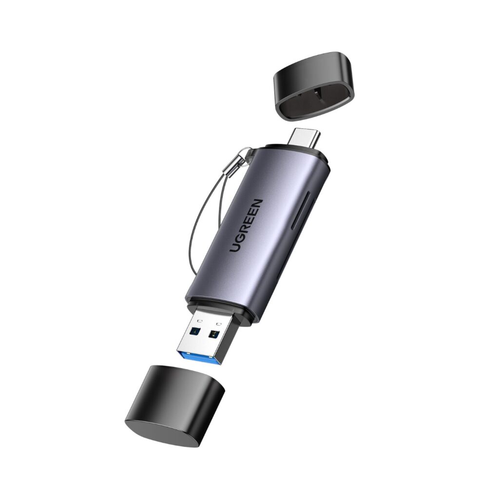 UGREEN CM185-50706 2-in-1 OTG Card Reader | Type-C | USB-A - Silver - Image 2