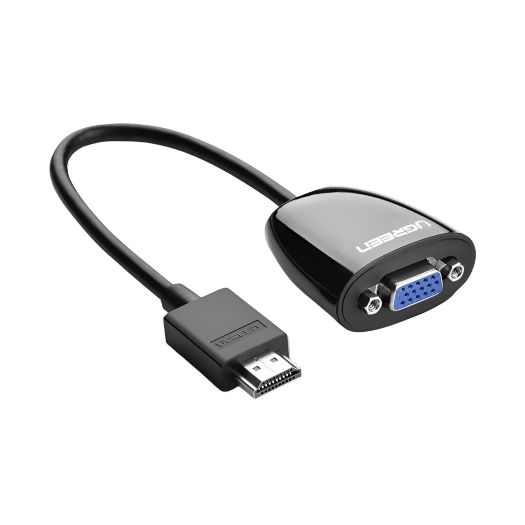 UGREEN HDMI to VGA Converter, 1080p Video Adapter - Black - Image 1