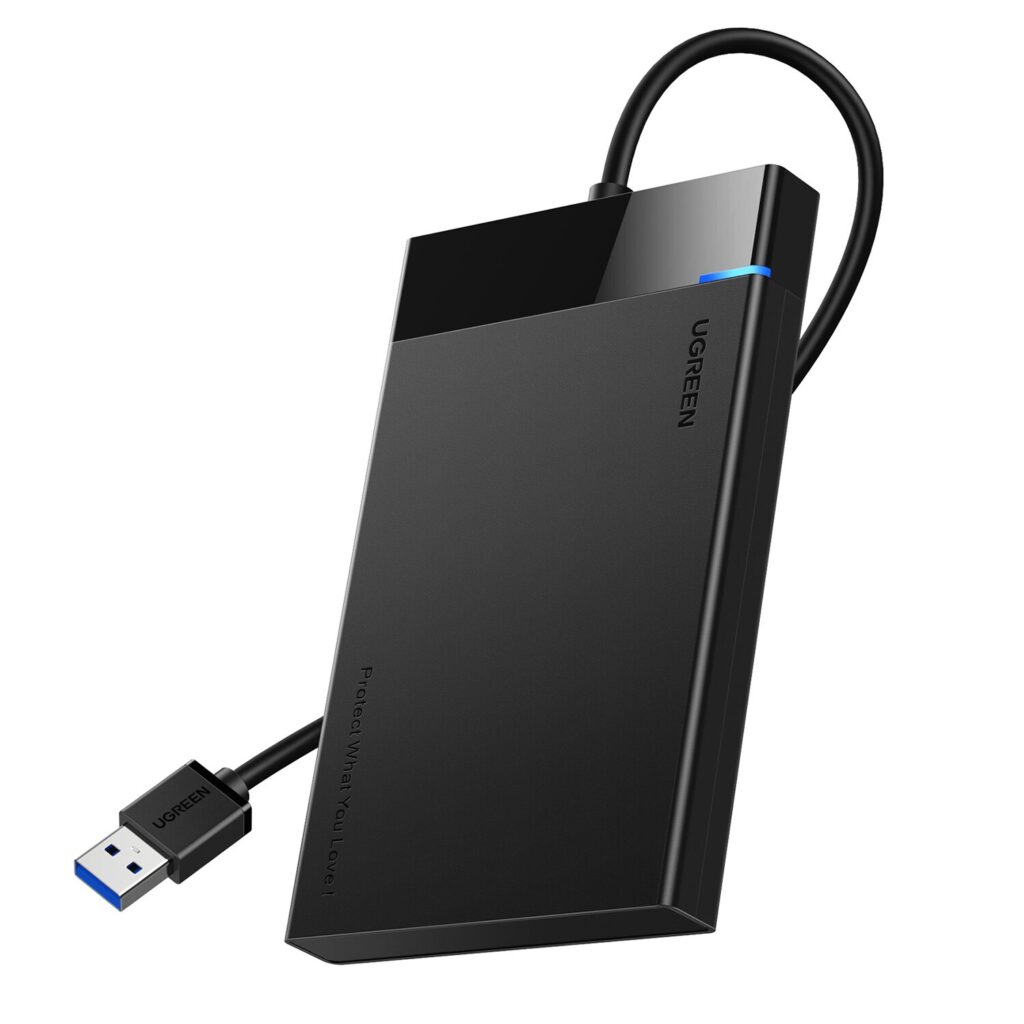 UGREEN USB 3.0 to 2.5” SATA Hard Drive Enclosure (Non-Detachable Cable) - Image 3