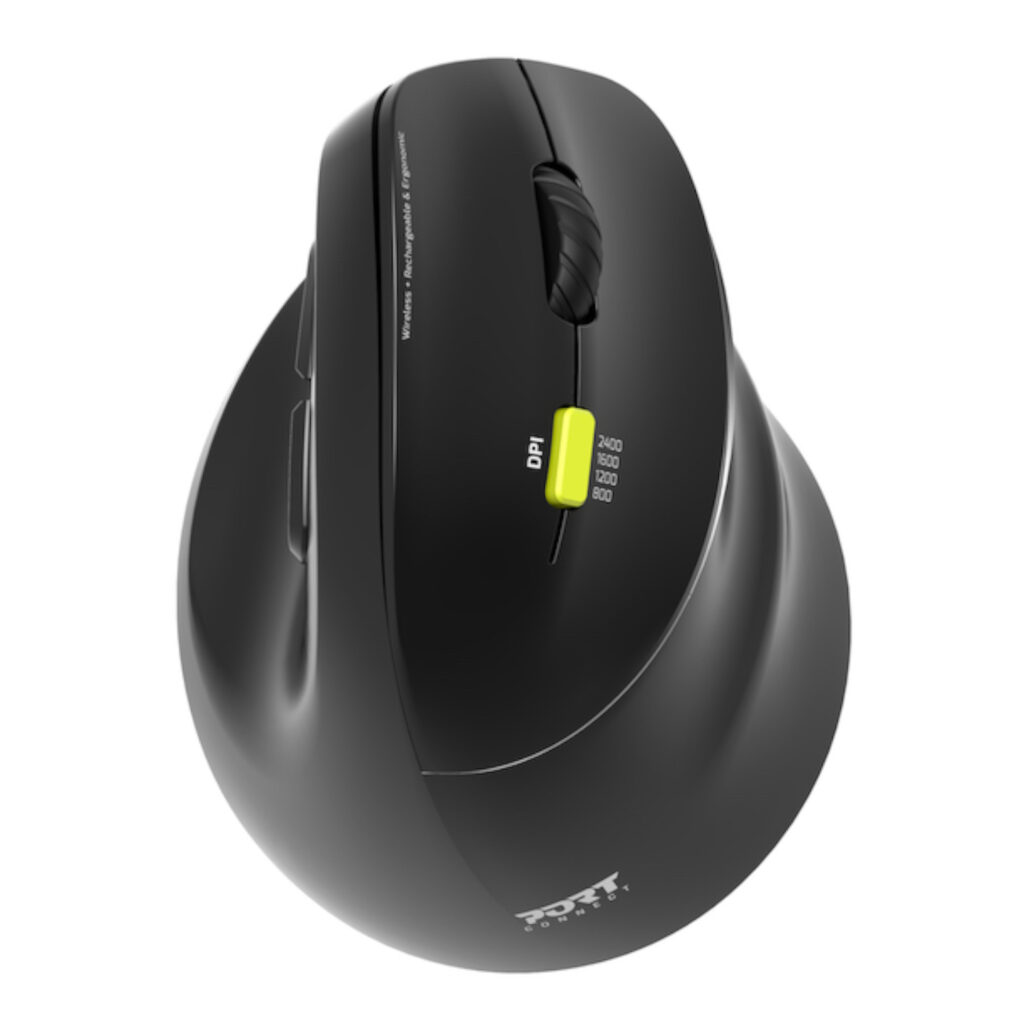 Port Connect Ergo Shape Bluetooth Rechargeable Mouse - Image 6
