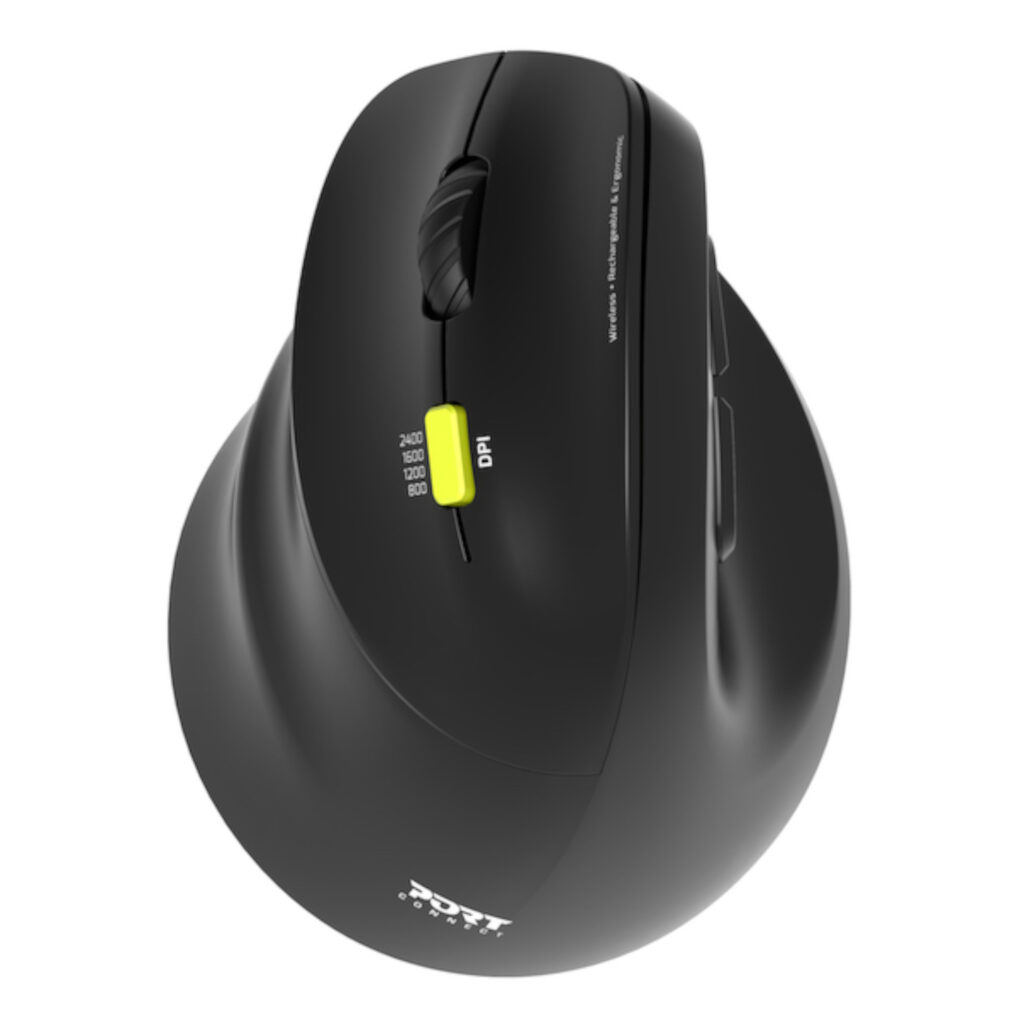 Port Connect Ergo Shape Rechargeable Wireless Mouse - Image 3