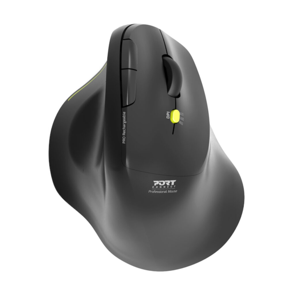 Port Connect 2.4GHz Wireless ERGO SOFT Bluetooth Rechargeable Mouse - Image 1