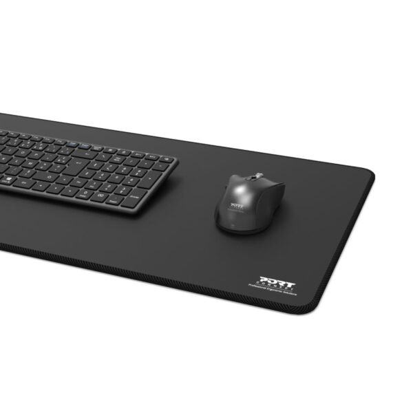 Port Connect Professional Desk Pad - Black (300 x 700mm) - Syntech