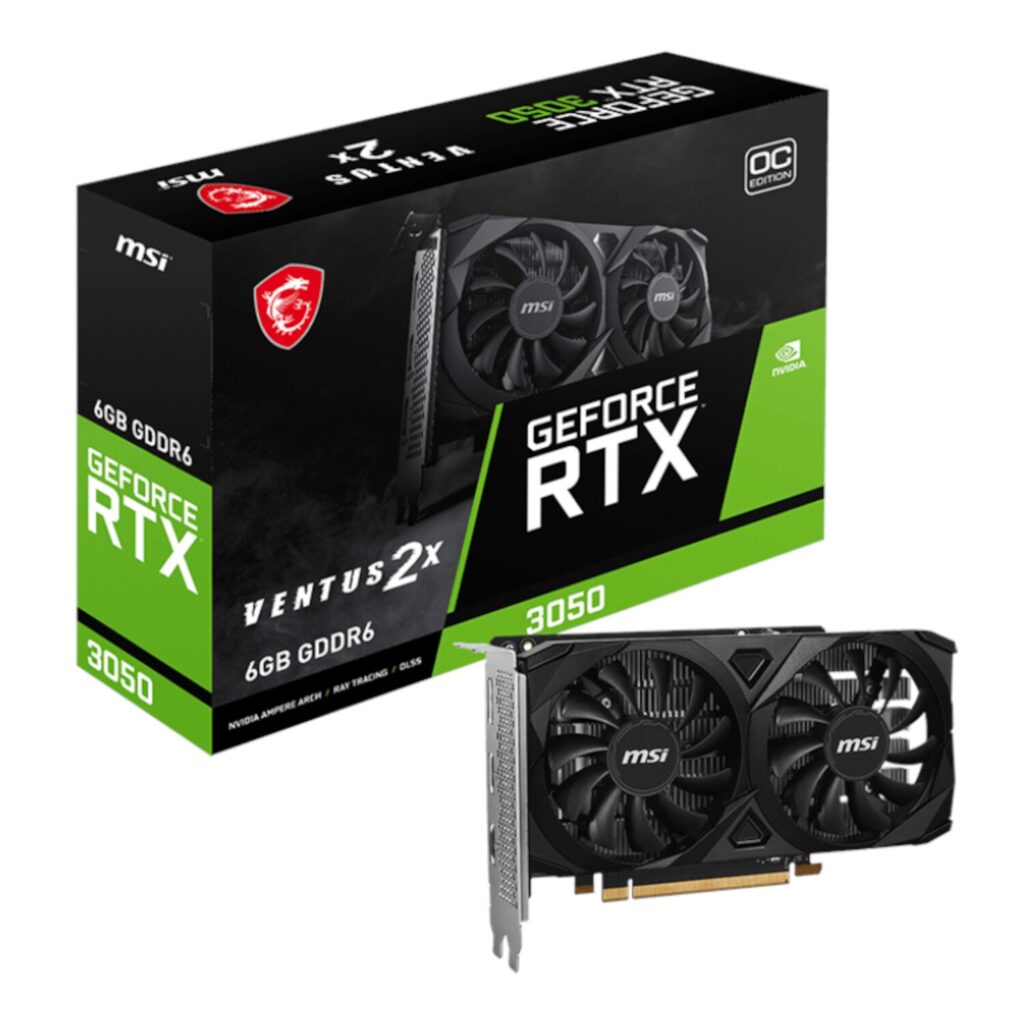 MSI GeForce RTX 3050 VENTUS 2X E 6GB OC Graphics Card - Image 4