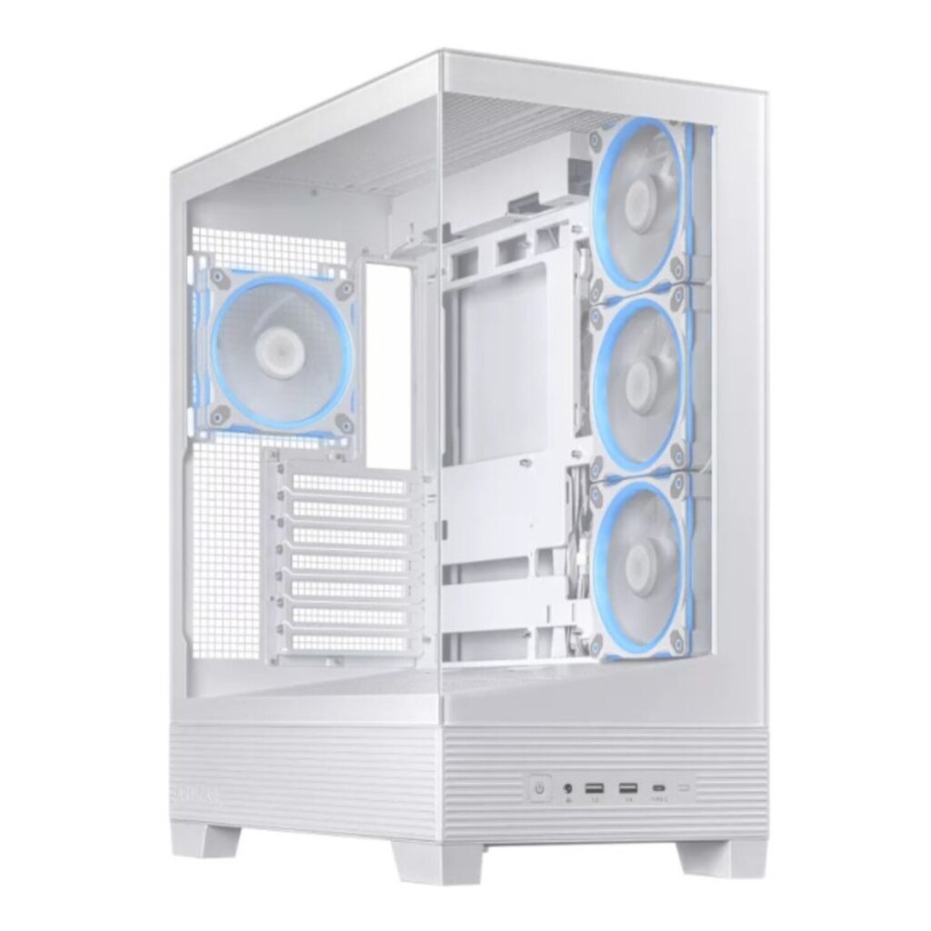 Asus A31 PLUS Mid Tower ATX Chassis - White - Image 5