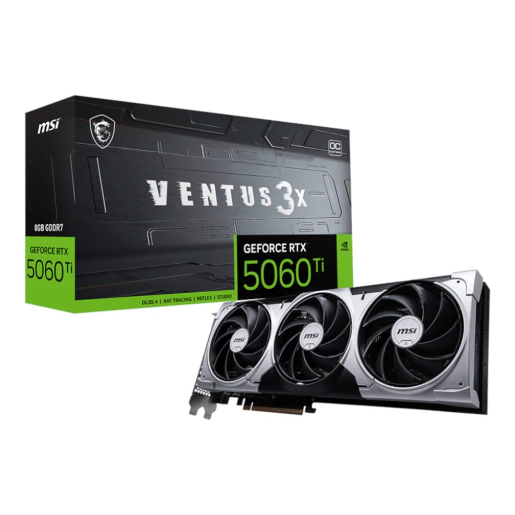 MSI GeForce RTX 5060 Ti VENTUS 3X OC 16GB GDDR7 Graphics Card - Image 1