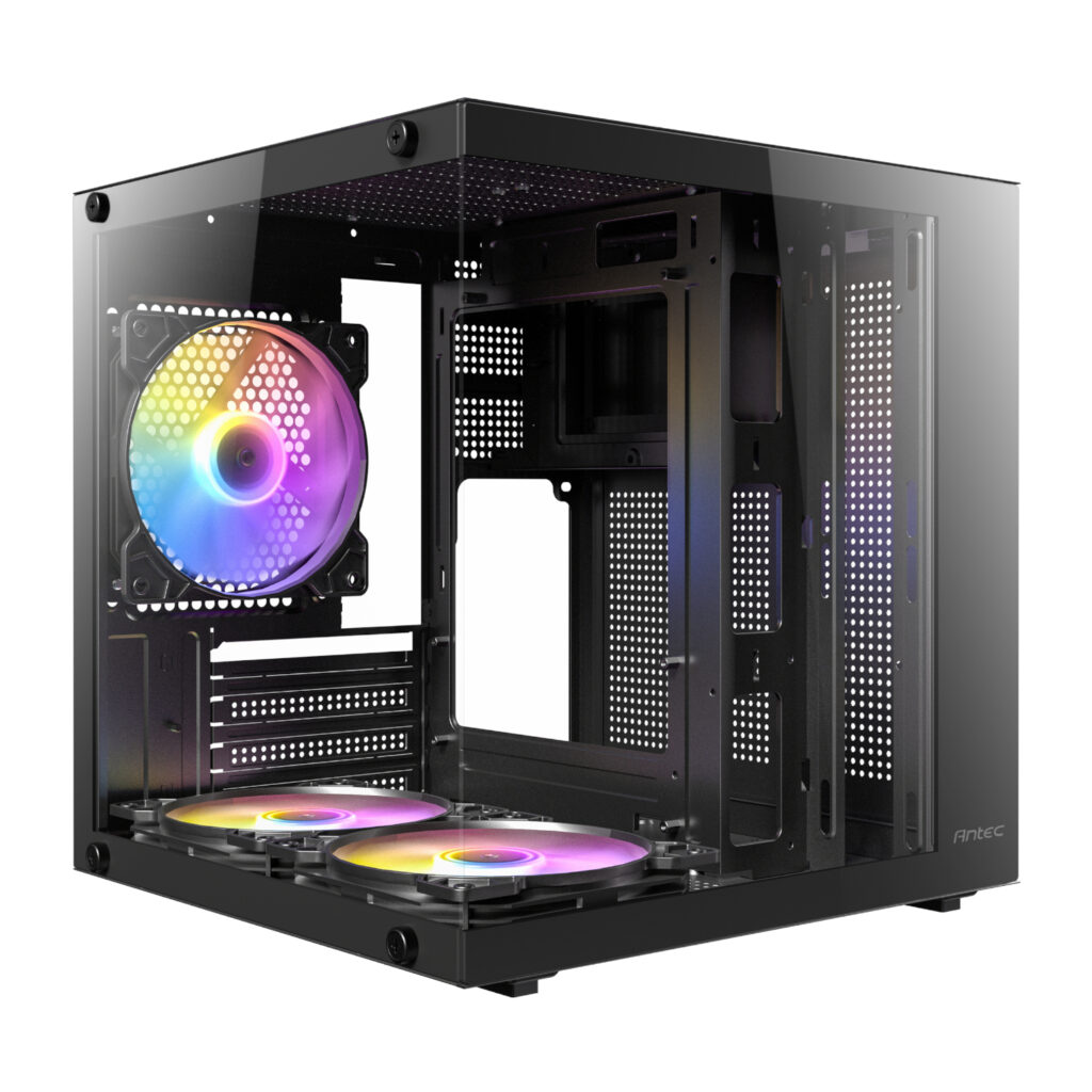 Antec VCX10M RGB Micro-ATX | ITX Mini -Tower Gaming Chassis - Black - Image 3