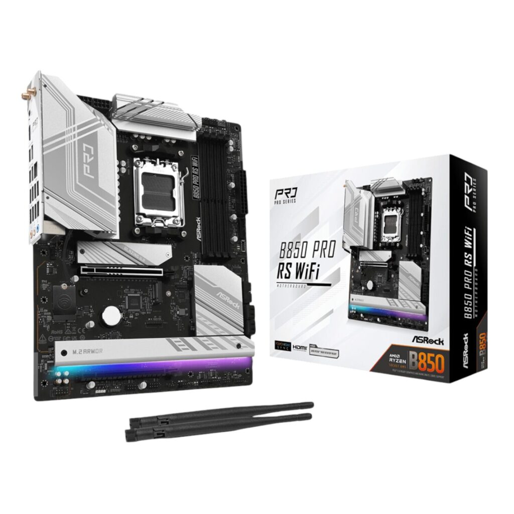 ASRock B850 Pro RS Wi-Fi ATX Motherboard (AMD AM5, DDR5, PCIe 5.0) - Image 1