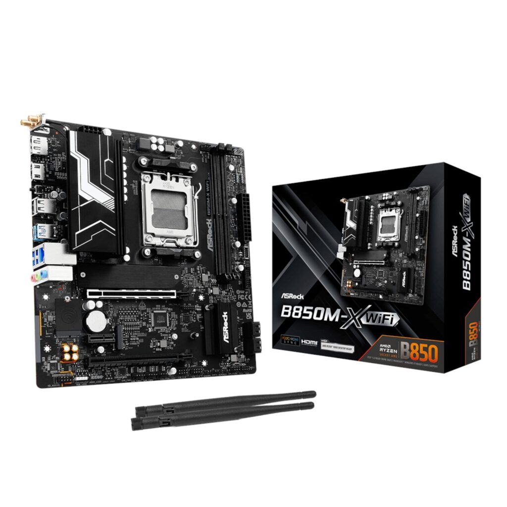 ASRock B850M-X WiFi AM5 Micro ATX Motherboard (DDR5, PCIe 5.0, Wi-Fi 6E) - Image 3