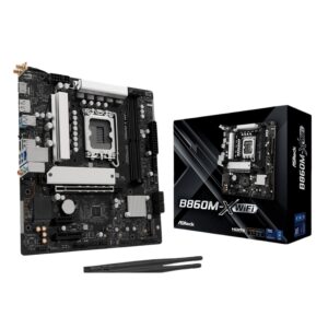 ASRock B860M-X WIFI Micro ATX DDR5 Motherboard (PCIe 5 and Wi-Fi 6E)