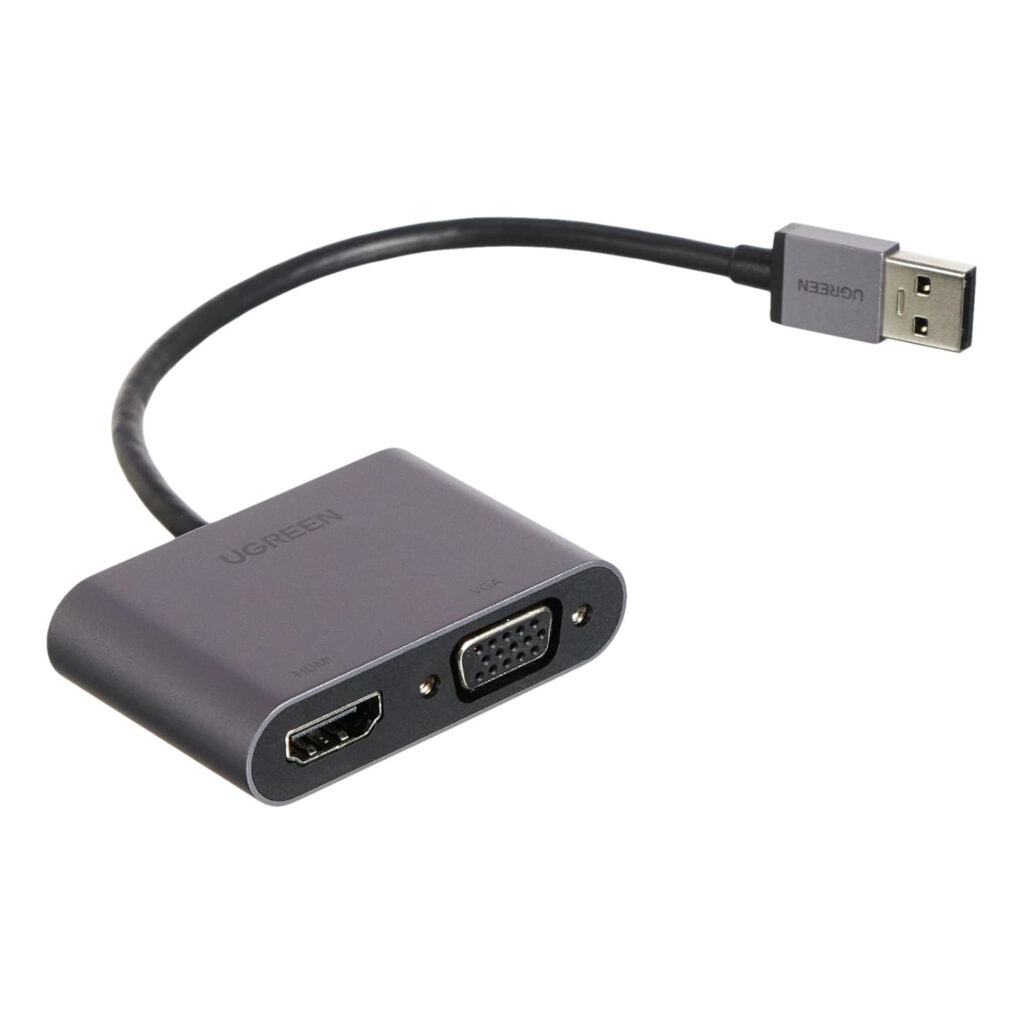 UGREEN CM449 USB-A to HDMI + VGA 1080P Display Adapter - Image 5