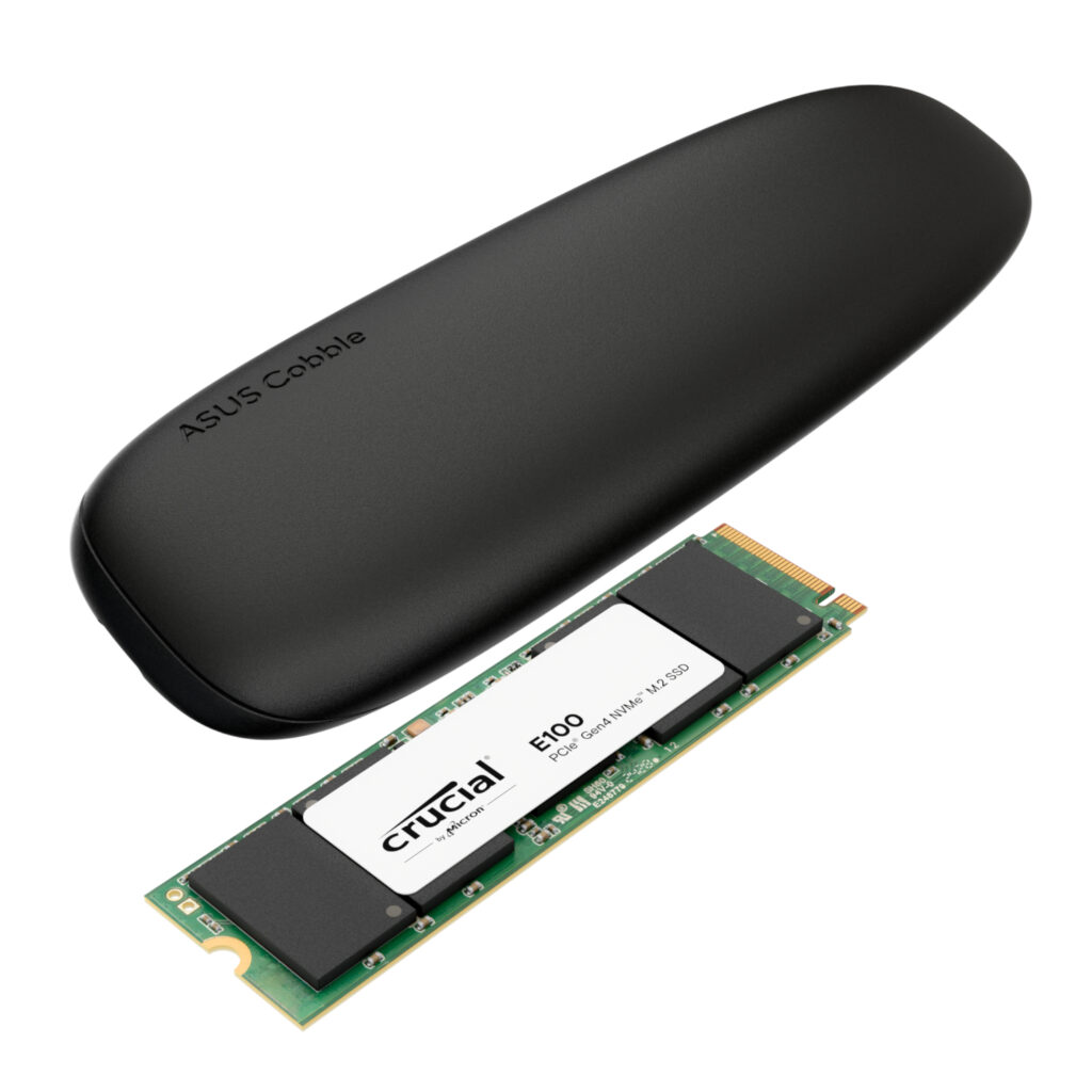 Asus Cobble M.2 SSD Type-C Enclosure and Crucial E100 2TB NVMe Bundle - Black - Image 3