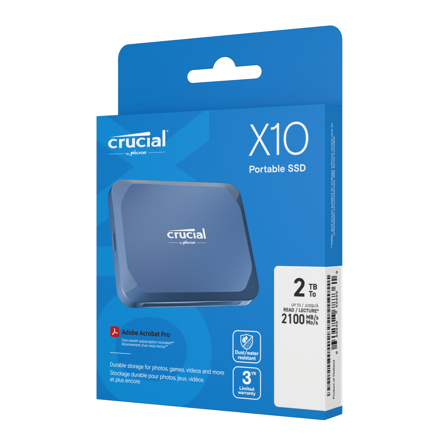 Crucial X10 2TB Type-C Portable SSD - Syntech