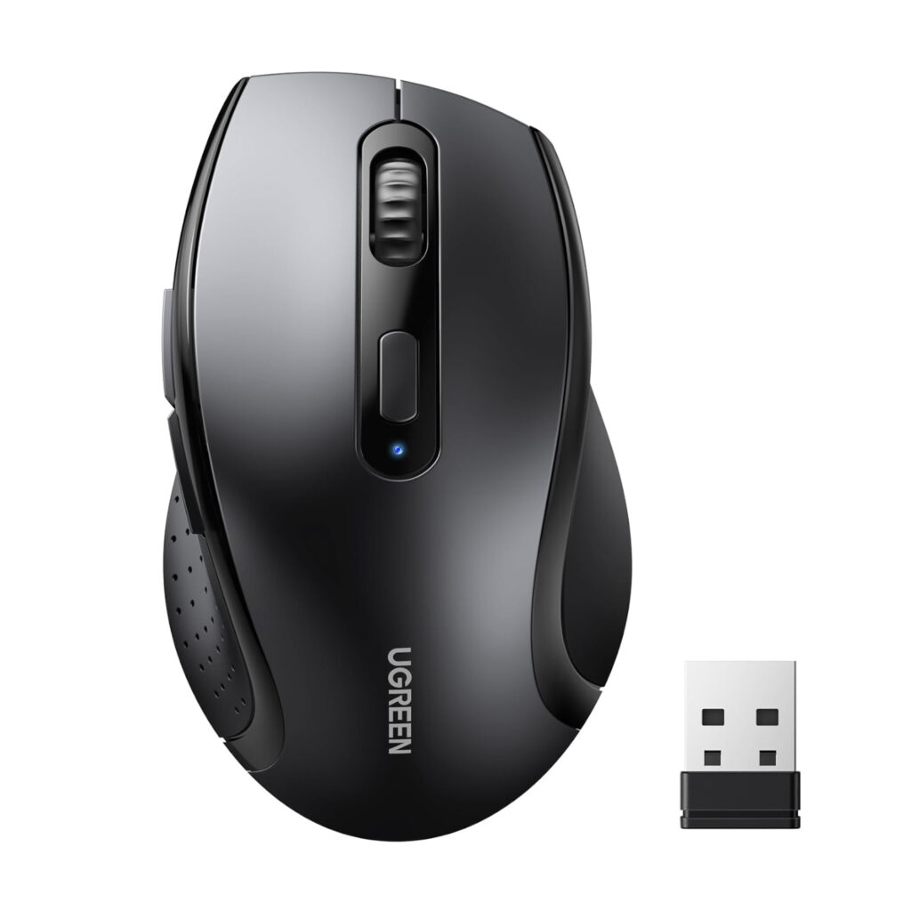 UGREEN M511 Ergonomic 2.4GHz Wireless Mouse - Black - Image 2