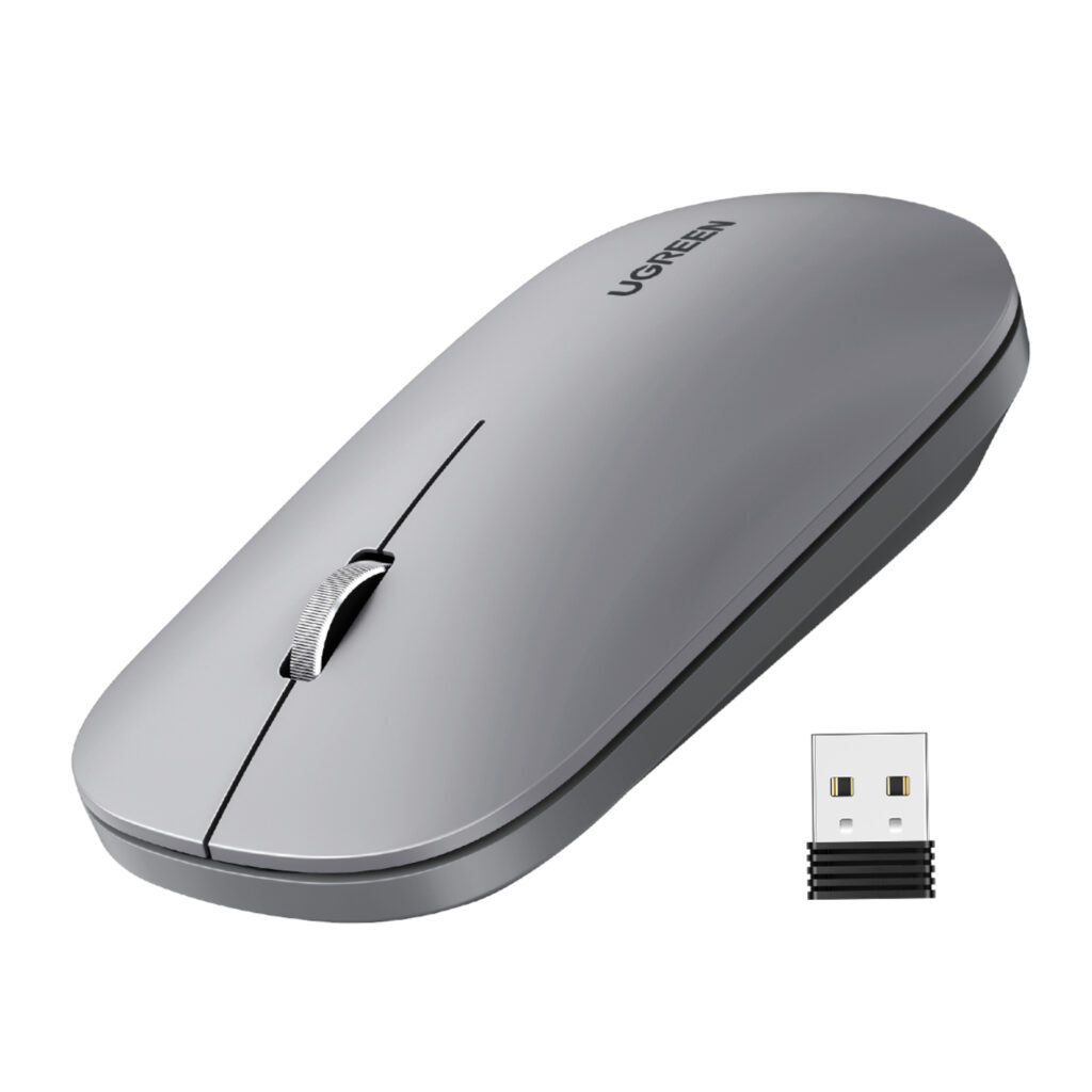 UGREEN Portable 2.4GHz Wireless Mouse - Grey - Image 2