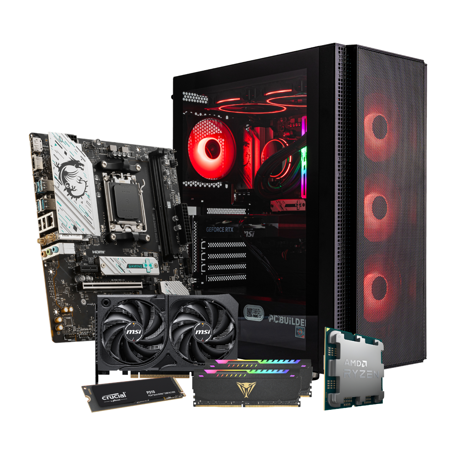 PCBuilder Ryzen 5 7600 SPECIALIST Windows 11 Gaming PC - Syntech