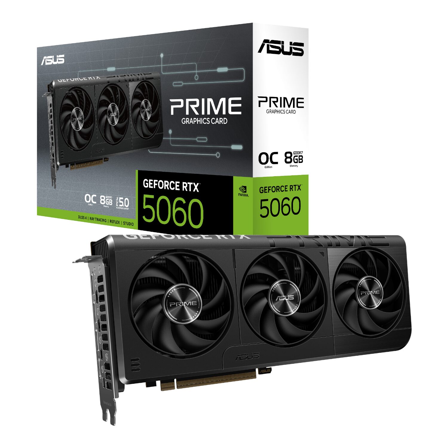 ASUS PRIME GeForce RTX 5060 OC 8GB GDDR7 GPU – SFF-Ready Graphics