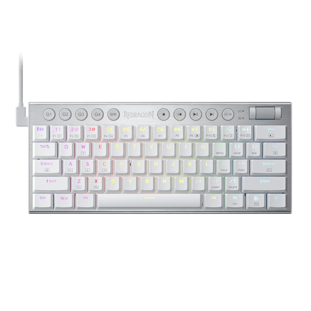 Redragon K632 HORUS Mini 60% RGB Wired Gaming Keyboard – White - Image 4