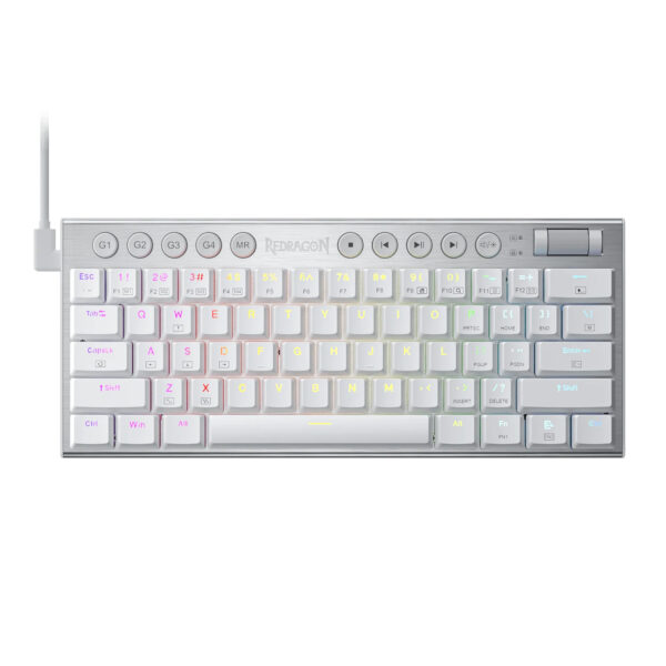 Redragon K632 HORUS Mini 60% RGB Wired Gaming Keyboard – White