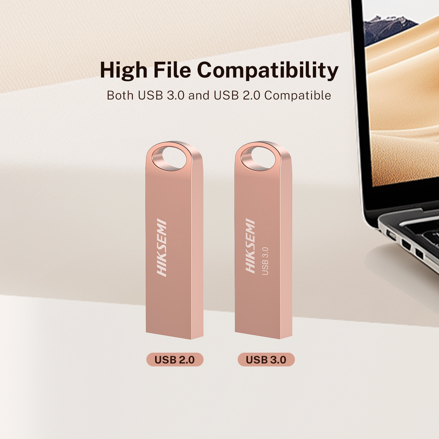 Hiksemi Essential 64GB USB3.0 Flash Drive - Rose Gold 7
