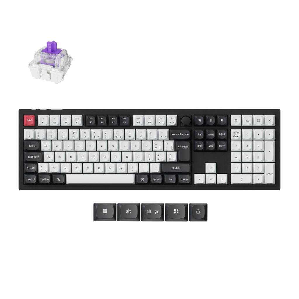 Keychron Q6 HE QMK Full-size Wireless Custom Mechanical Keyboard (Nebula Switch) – Carbon Black - Image 5
