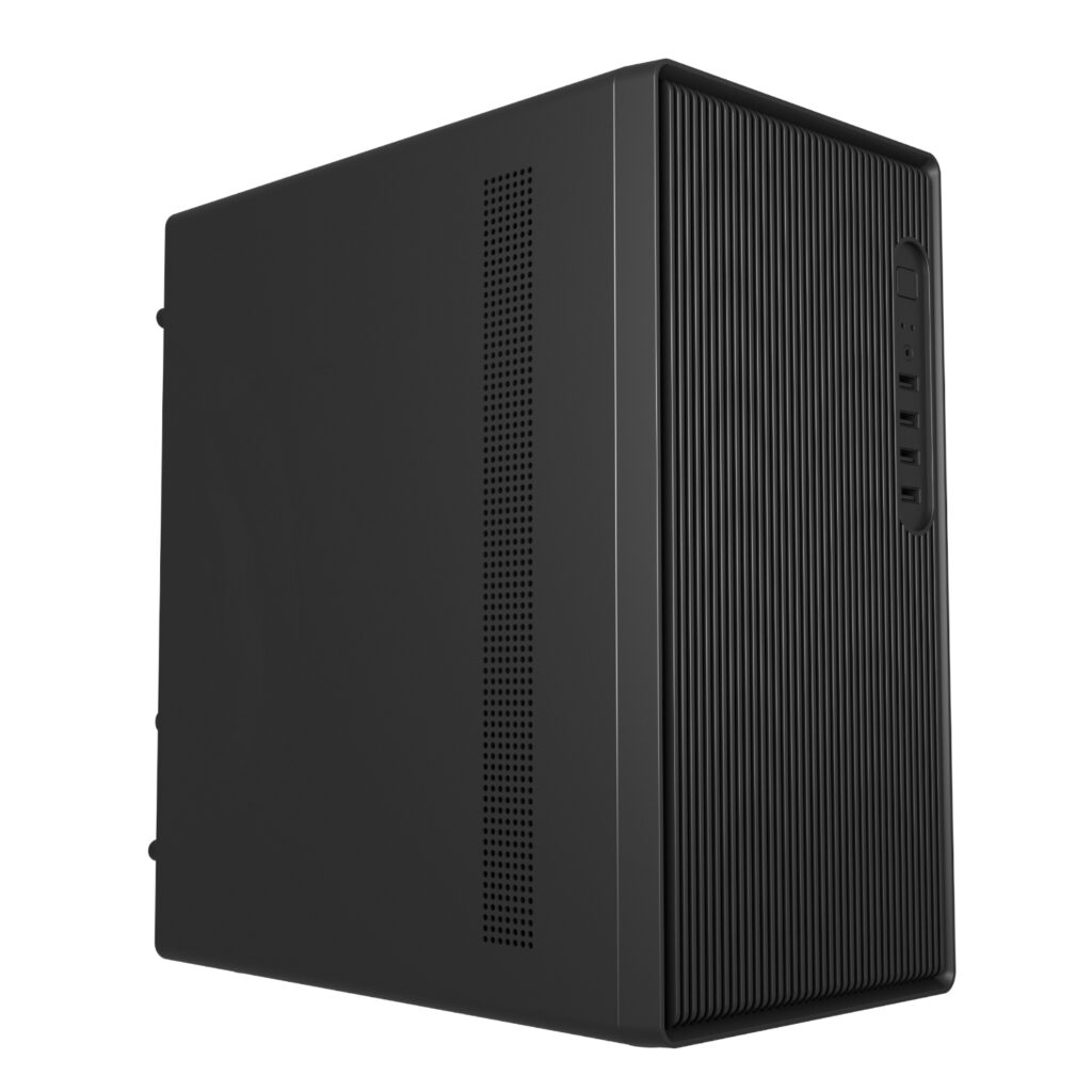 FSP S120 M-ATX Mid Tower Desktop Chassis - Black - Image 1