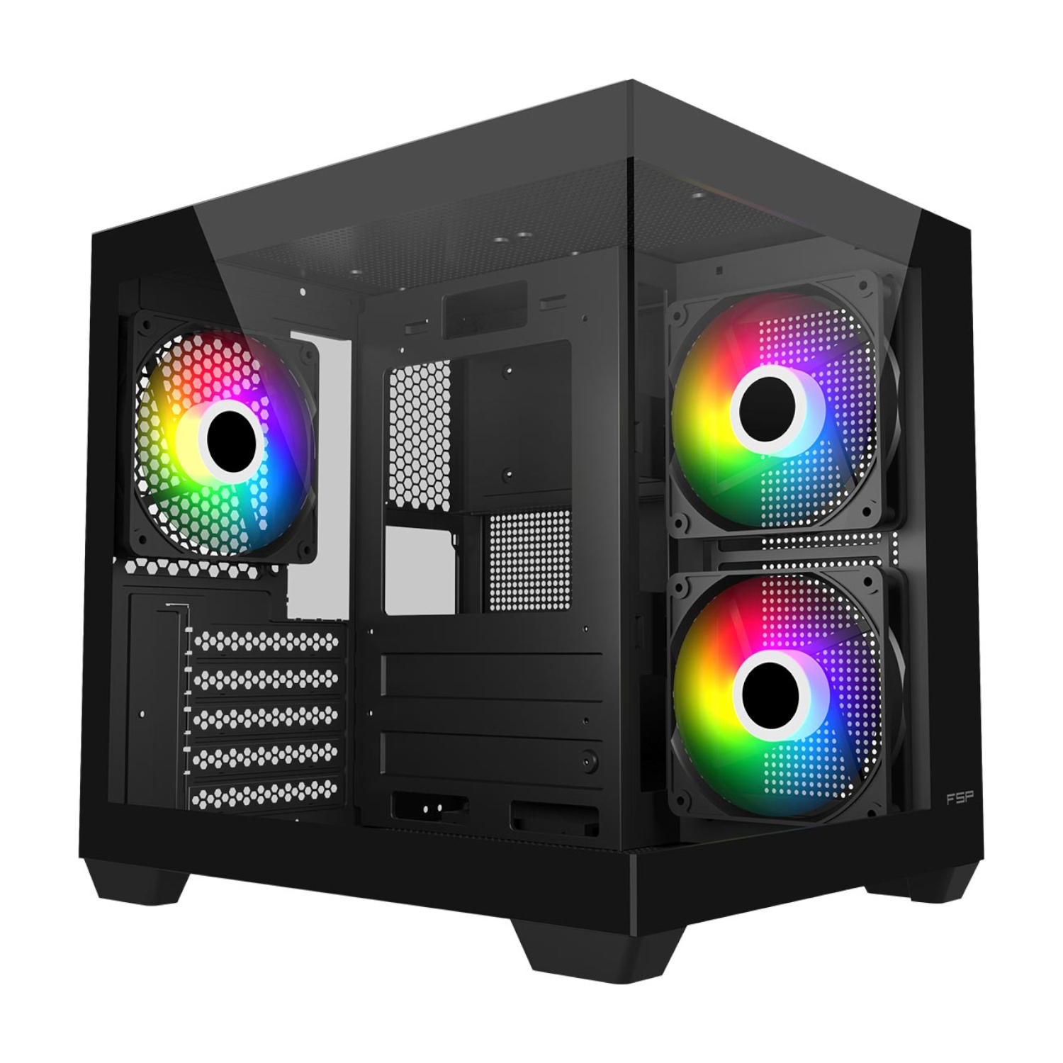 FSP S140 M-ATX Mid Tower Gaming Chassis - Black
