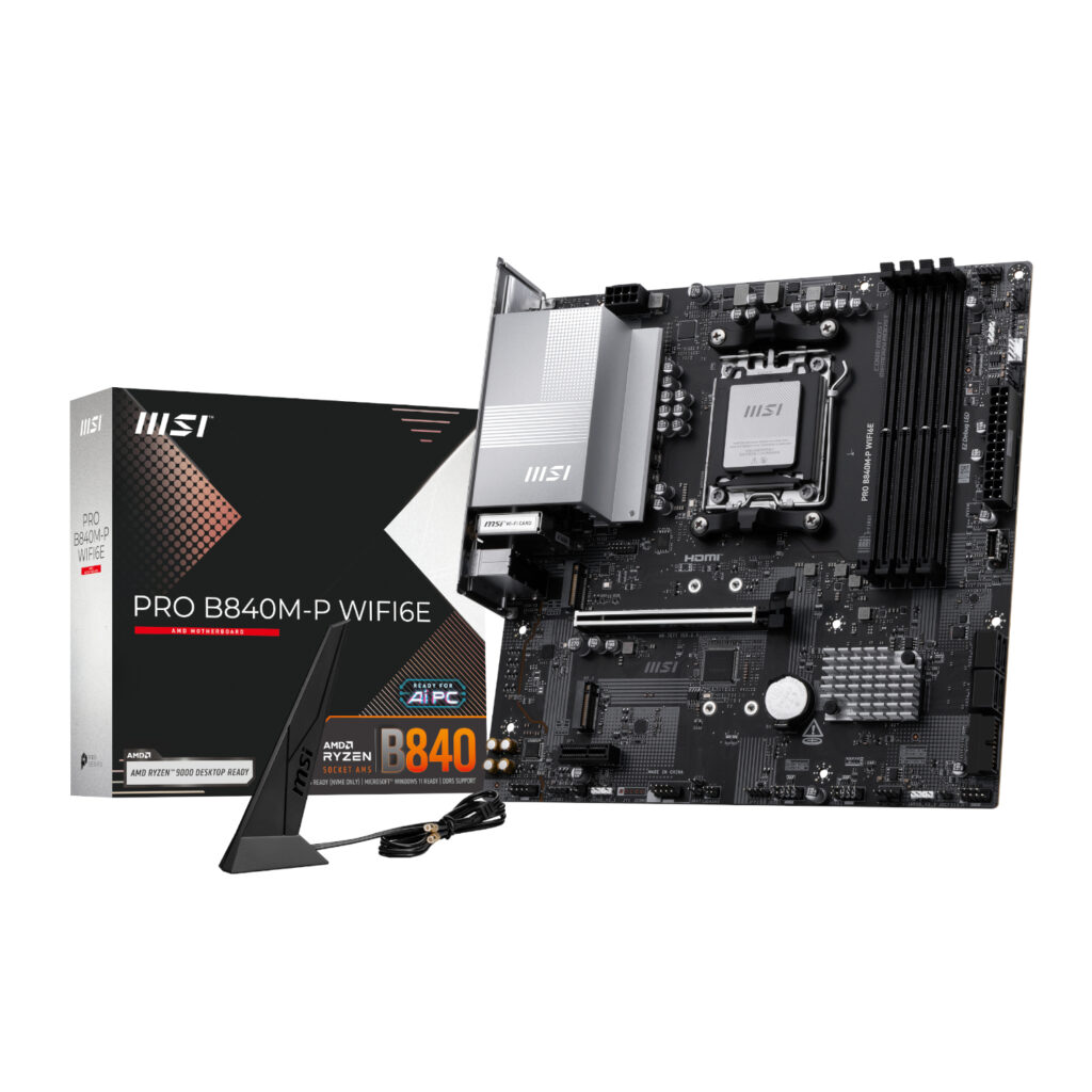 MSI PRO B840M-P Wi-Fi 6E AMD AM5 MATX Gaming Motherboard - Image 4