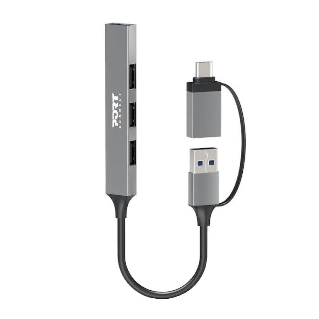 Port Connect USB Type-C to 4-port USB-A 3.0/2.0 Hub - Image 2