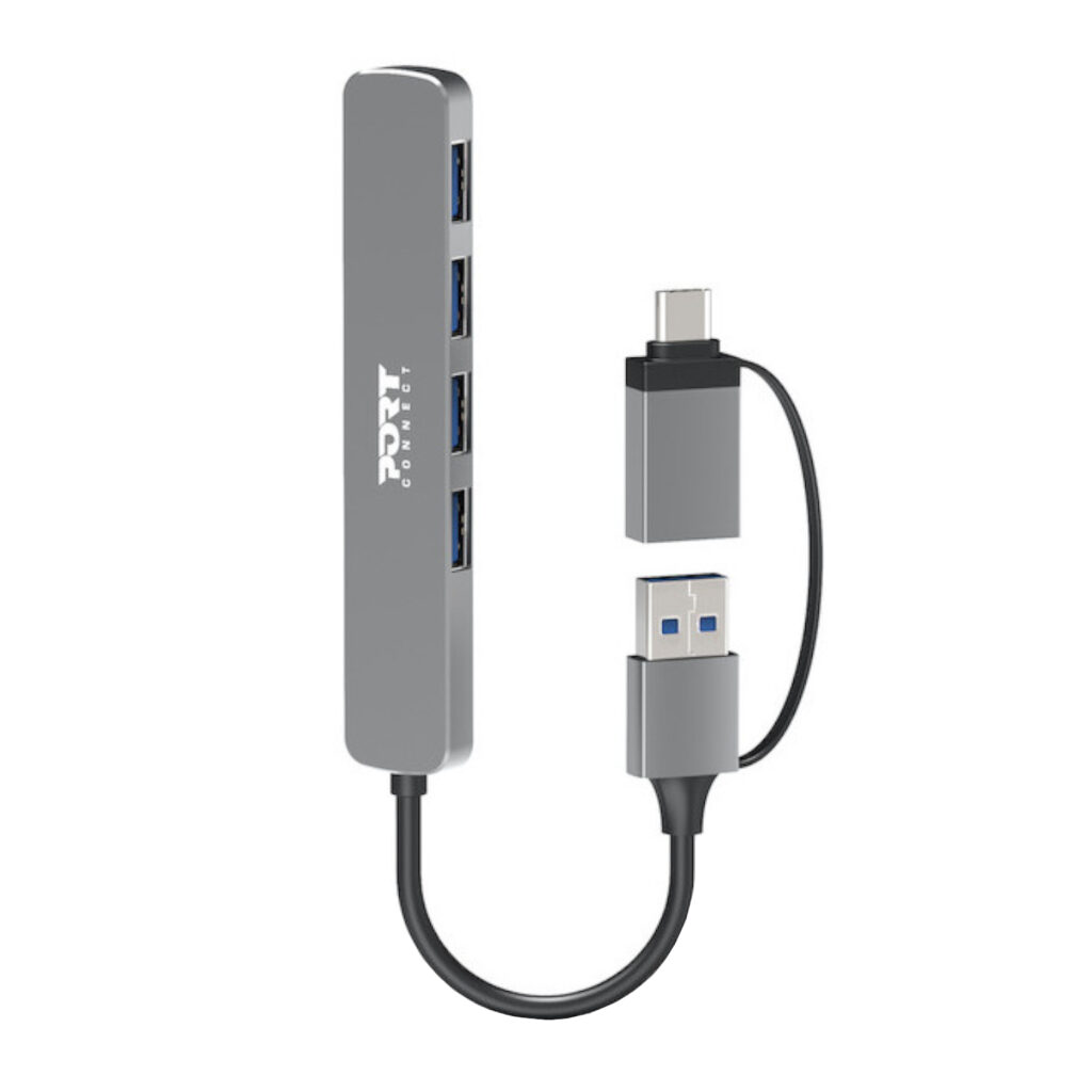 Port Connect USB Type-C to 4-port USB-A 3.0 Hub - Image 4