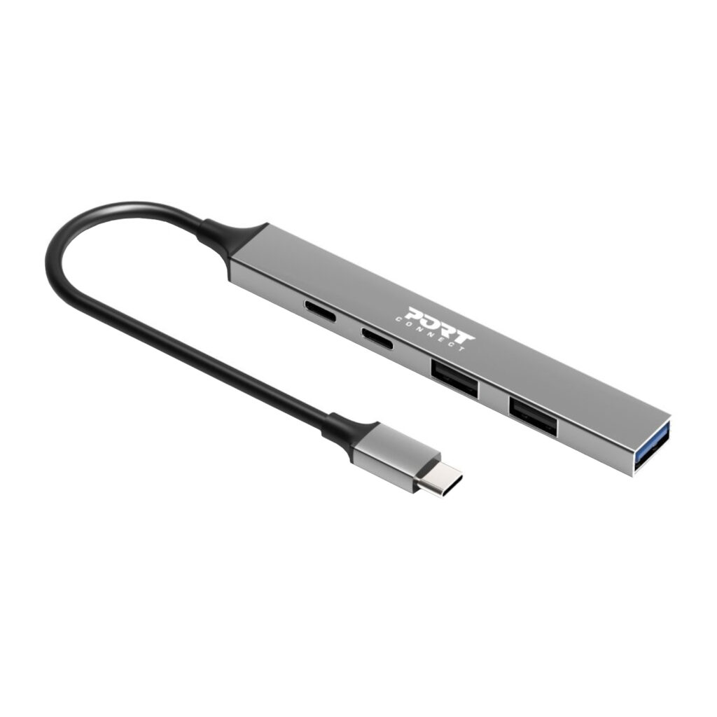 Port USB Type-C Hub 4 x USB + 1 x Charging Port - Image 3