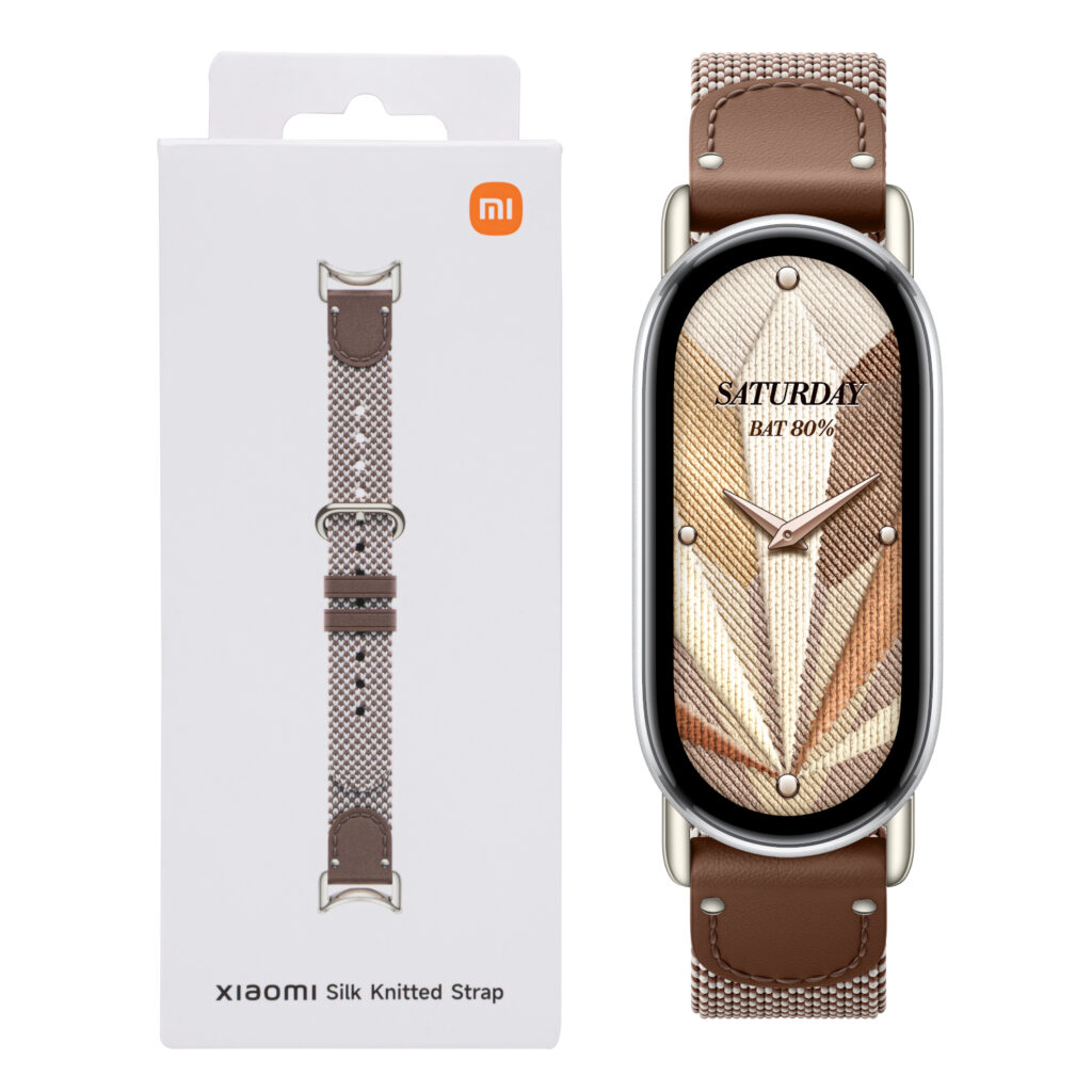 Xiaomi Smart Band 10 Knitted Silk Strap - Feather Brown - Image 3