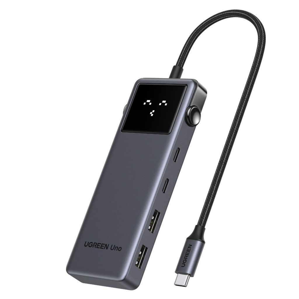 UGREEN 6-in-1 Type-C Hub with 4K HDMI, 100W PD and 10Gbps USB Ports – Grey - Image 1