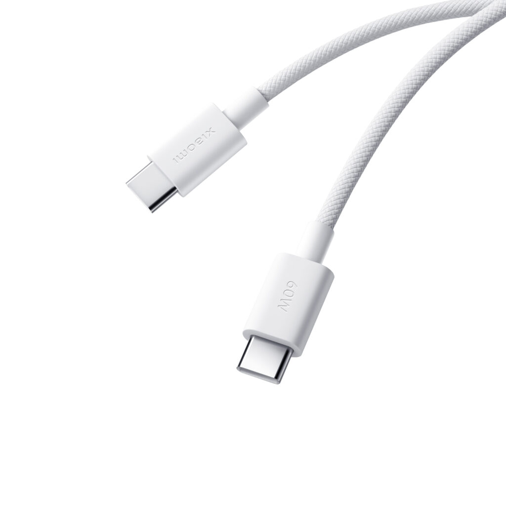 Xiaomi 3A Braided USB Type-C to USB Type-C Cable 1M - White - Image 6