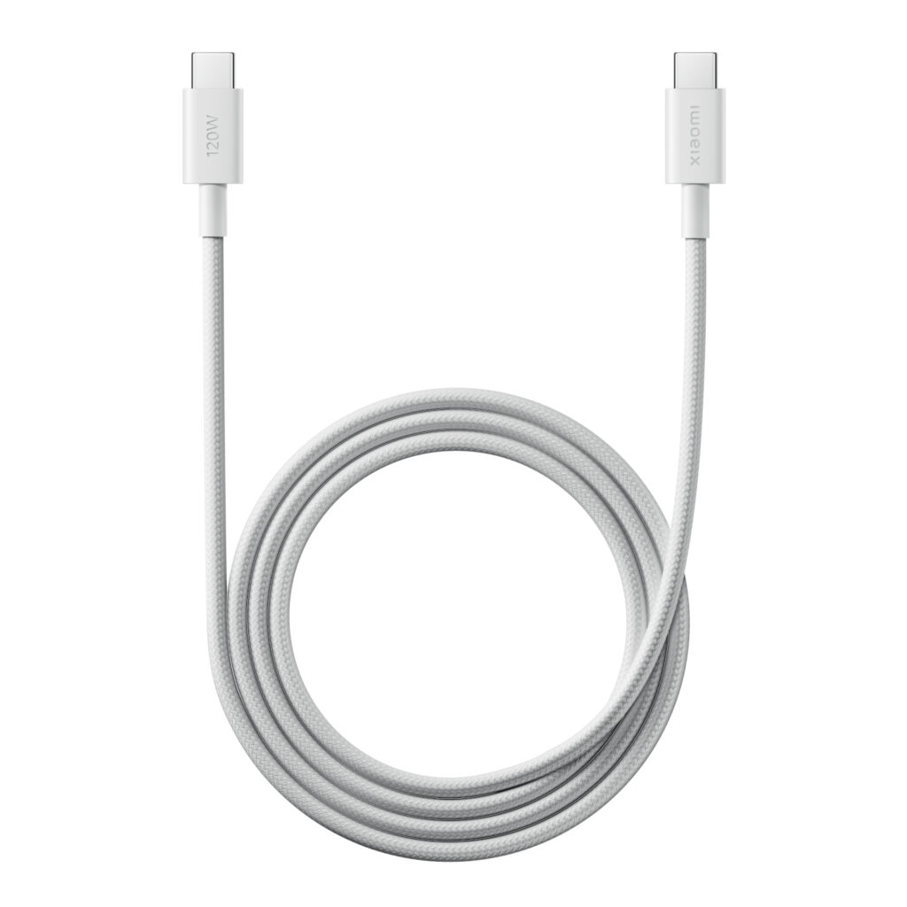 Xiaomi 6A Braided USB Type-C to USB Type-C Cable (1m) - White - Image 3