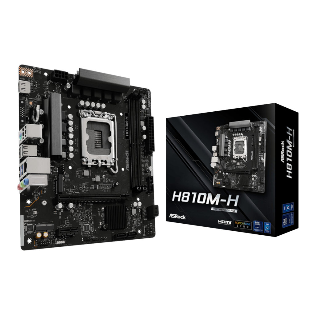 ASRock H810M-H Intel LGA1851 Micro ATX Motherboard - Black - Image 2