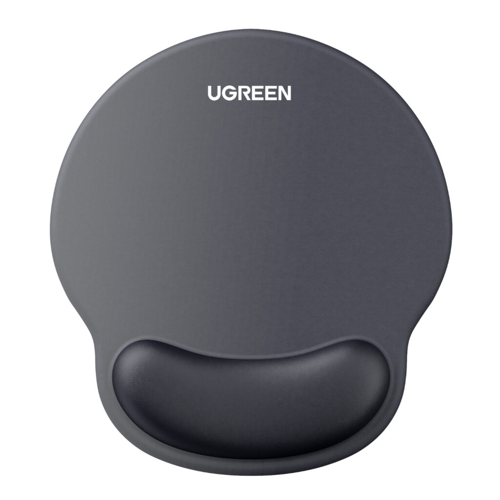 UGREEN LP668 Ergonomic Mousepad with Wrist Rest (220 x 245 mm) - Black - Image 2